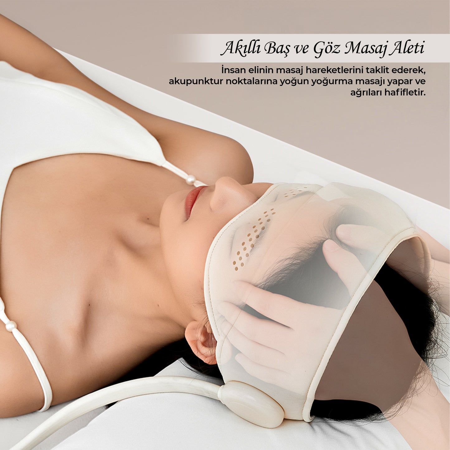 Akıllı Baş ve Göz Masaj Aleti - Isıtmalı