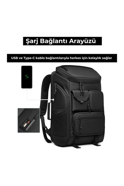 Ayakkabı Bölmeli Su Geçirmez Spor & Seyahat Sırt Çantası – 30L – 17” Laptop Bölmeli