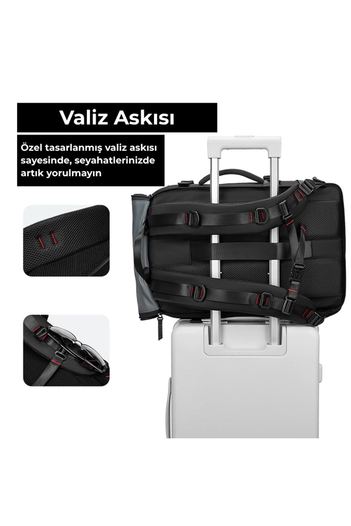 Ayakkabı Bölmeli Su Geçirmez Spor & Seyahat Sırt Çantası – 30L – 16” Laptop Bölmeli