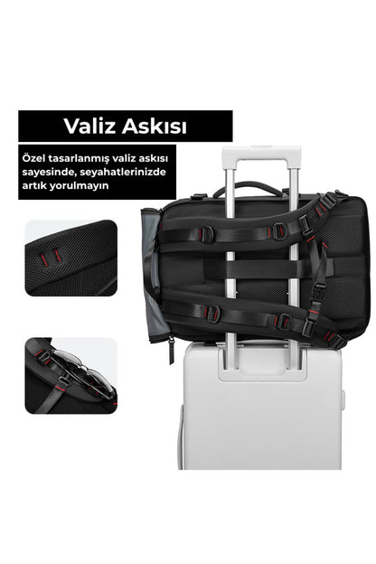 Ayakkabı Bölmeli Su Geçirmez Spor & Seyahat Sırt Çantası – 30L – 16” Laptop Bölmeli