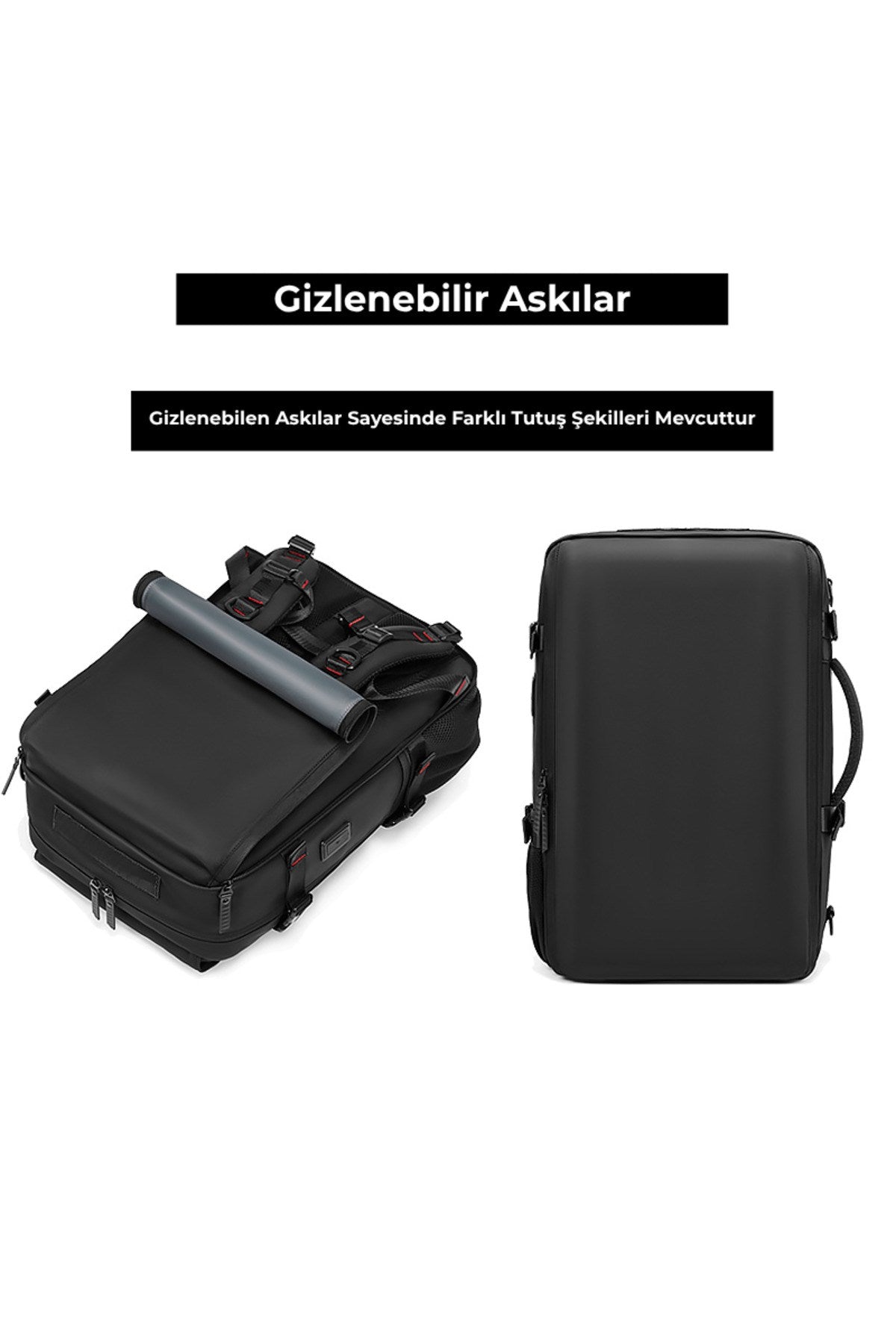 Ayakkabı Bölmeli Su Geçirmez Spor & Seyahat Sırt Çantası – 30L – 16” Laptop Bölmeli
