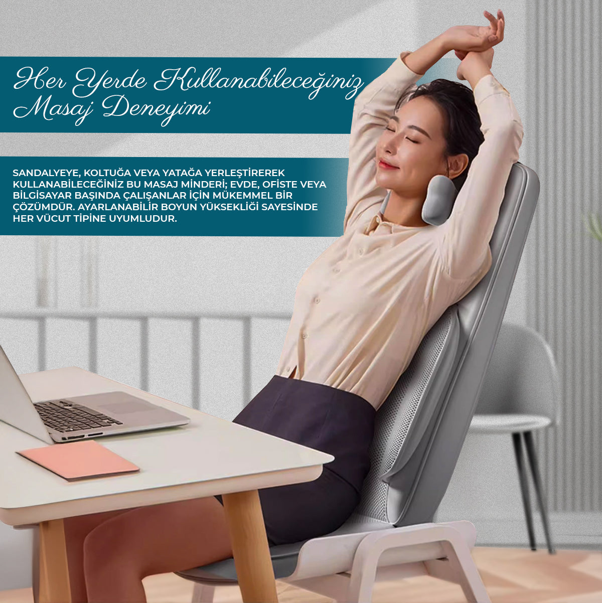 Relaxus RLX50 – Shiatsu Masaj Koltuk Minderi