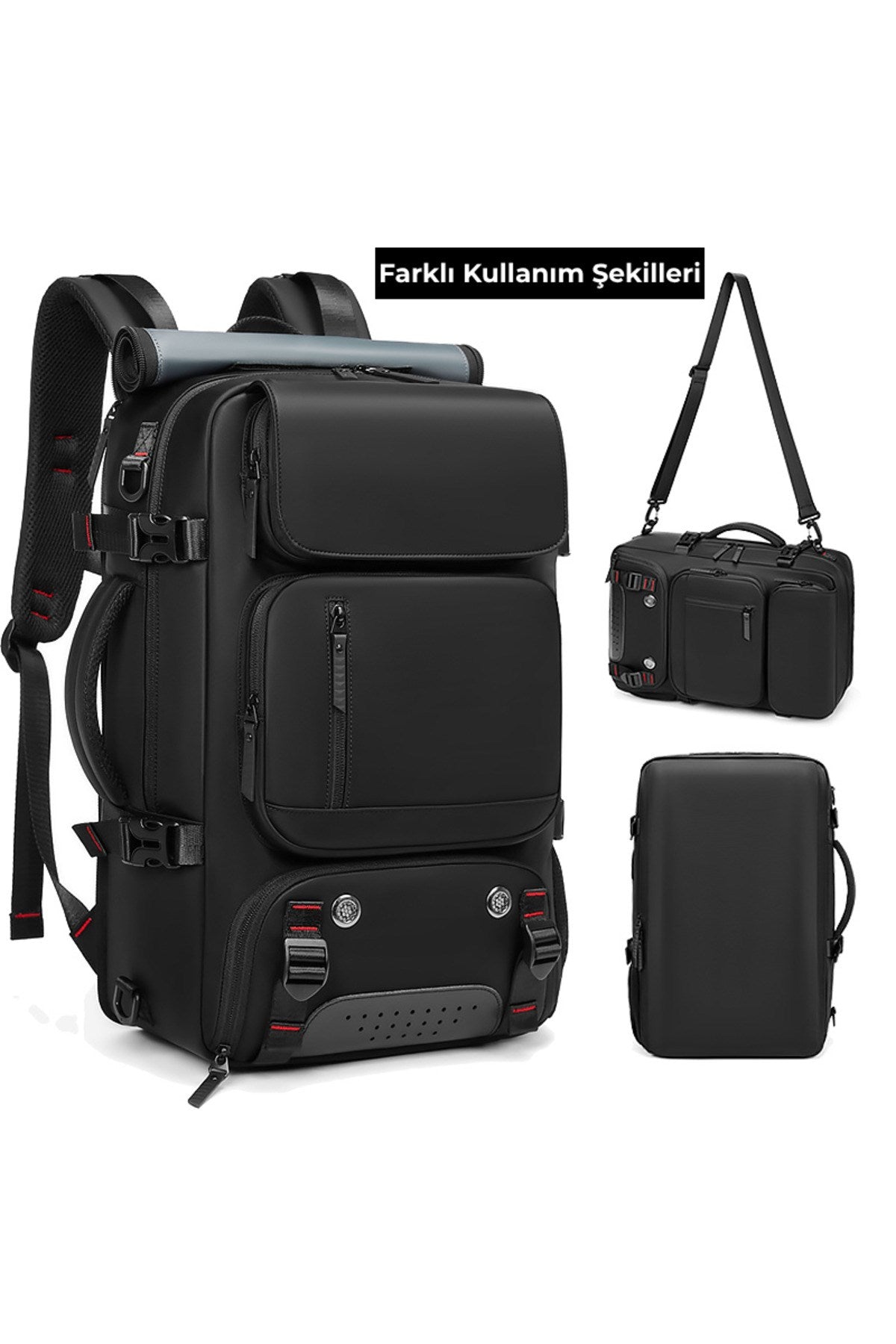 Ayakkabı Bölmeli Su Geçirmez Spor & Seyahat Sırt Çantası – 30L – 16” Laptop Bölmeli