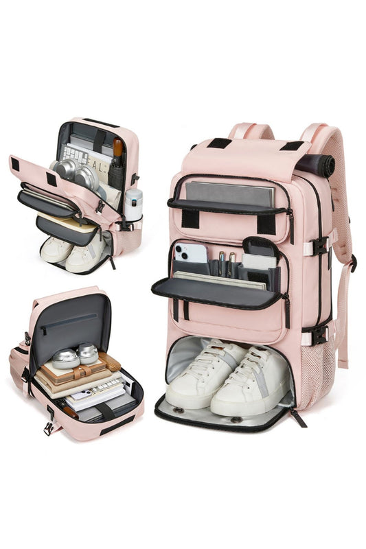 Ayakkabı Bölmeli Su Geçirmez Spor & Seyahat Sırt Çantası – 30L – 16” Laptop Bölmeli