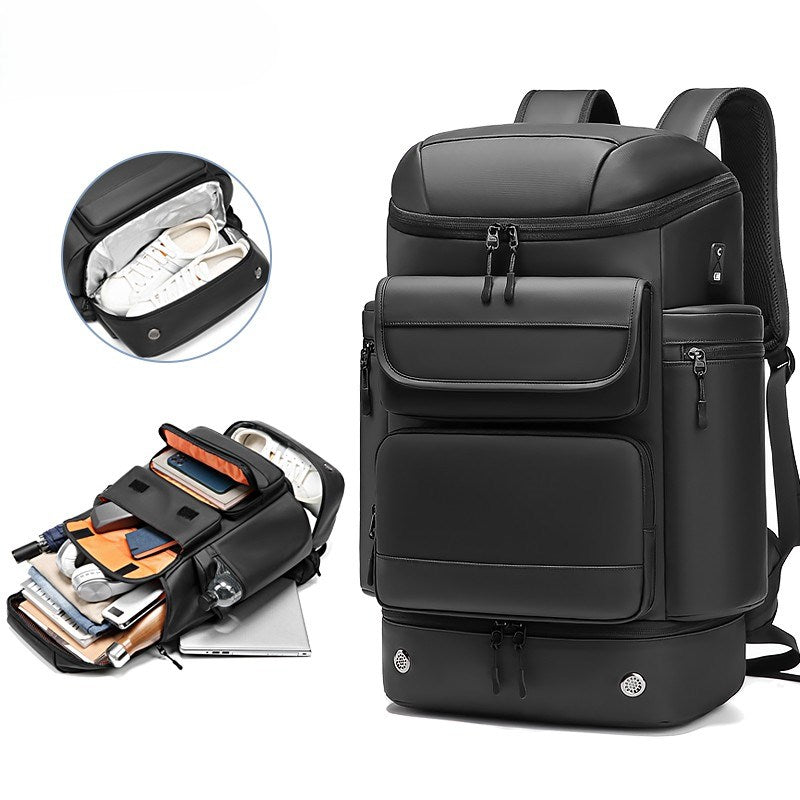 Su Geçirmez 40L Seyahat Sırt Çantası - 17" inç Laptop Bölmeli - İzolasyonlu Cep - Ayakkabı Bölmesi