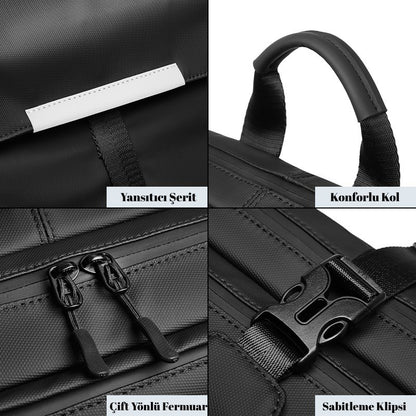 Su Geçirmez Seyahat Sırt Çantası - Yalıtımlı Çanta ve Islak Eşya Çantası Hediye - 16"inç Laptop Bölmeli