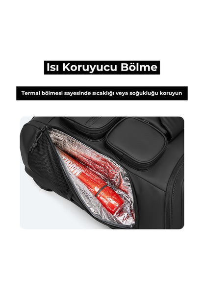 Ayakkabı Bölmeli Su Geçirmez Spor & Seyahat Sırt Çantası – 30L – 17” Laptop Bölmeli