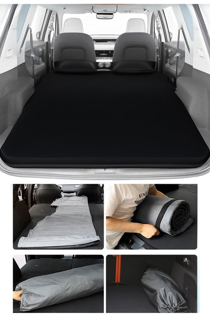 Chery Tiggo 8 Pro Uyumlu Araç İçi Şişme Yatak Ve Yastık Seti Pompa Siyah