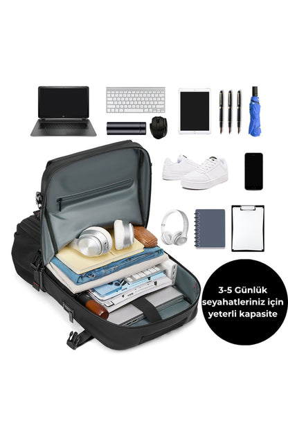 Ayakkabı Bölmeli Su Geçirmez Spor & Seyahat Sırt Çantası – 30L – 16” Laptop Bölmeli