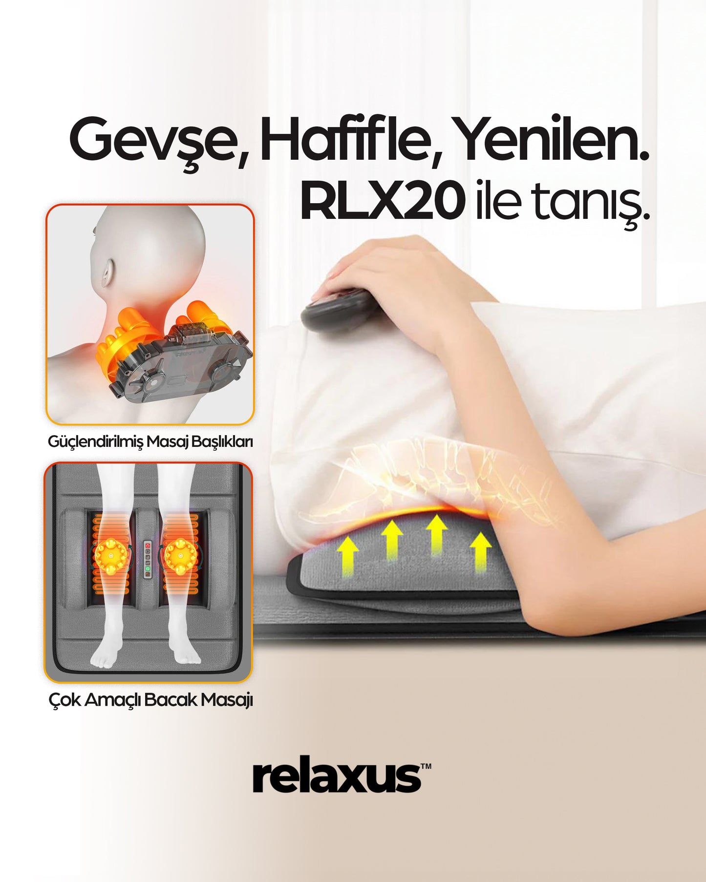 Relaxus RLX20 – 3D Isıtmalı Masaj Yatağı