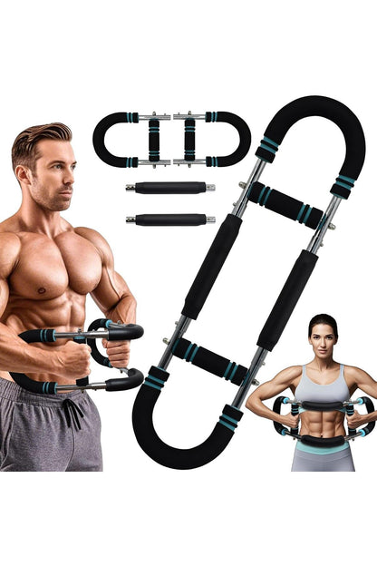 Tüm Vücut Antrenmanı İçin Ayarlanabilir Dirençli Bar Kol Bacak Bilek  Omuz Göğüs Kas Güçlendirici Egzersiz Aleti Spor Aleti, Taşınabilir Ev Fitness