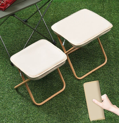 RELAXUS Katlanabilir Taşınabilir Kamp Sandalyesi ve Tabure - Outdoor Piknik Balıkçılık ve Doğa Yürüyüşü Toplu Taşıma İçin - Hafif Dayanıklı Kolay Kurulumlu